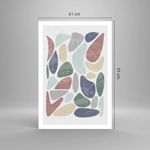Plakát - Mozaika práškových barev - 61x91 cm