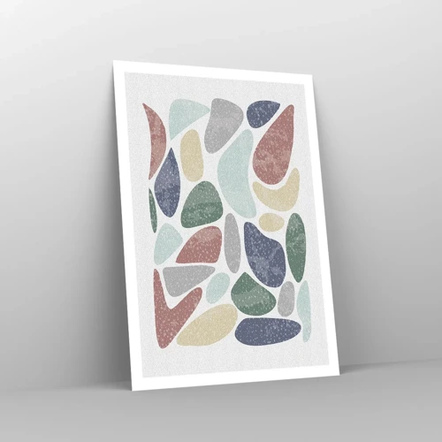 Plakát - Mozaika práškových barev - 70x100 cm