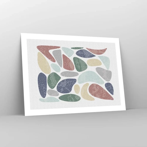 Plakát - Mozaika práškových barev - 70x50 cm