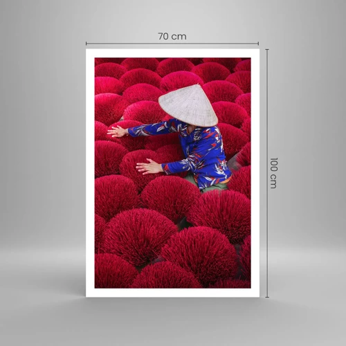 Plakát - Na rýžovém poli - 70x100 cm