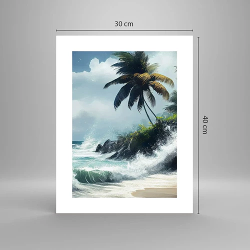 Plakát - Na tropickém pobřeží - 30x40 cm