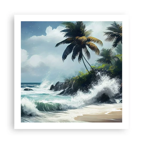 Plakát - Na tropickém pobřeží - 60x60 cm