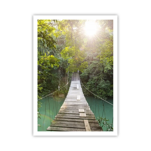 Plakát - Nad azurovou vodou do azurového lesa - 70x100 cm