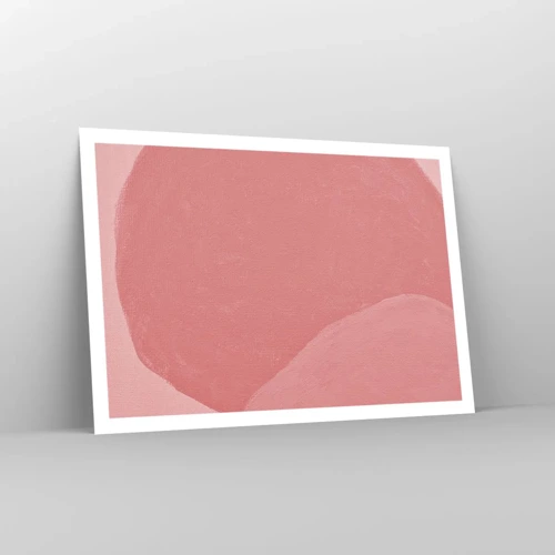 Plakát - Organická kompozice v růžové - 100x70 cm