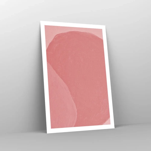 Plakát - Organická kompozice v růžové - 61x91 cm
