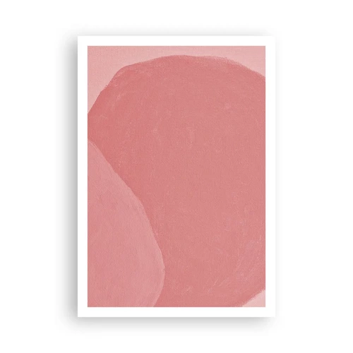 Plakát - Organická kompozice v růžové - 70x100 cm