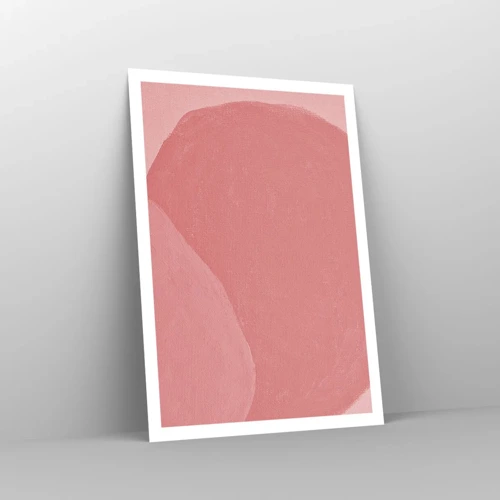 Plakát - Organická kompozice v růžové - 70x100 cm