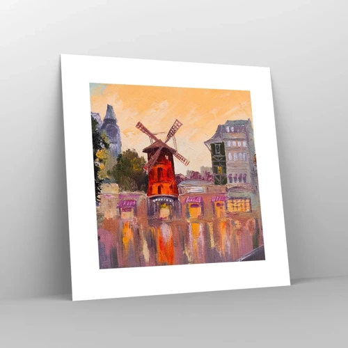 Plakát - Pařížské ikony – Moulin Rouge - 30x30 cm