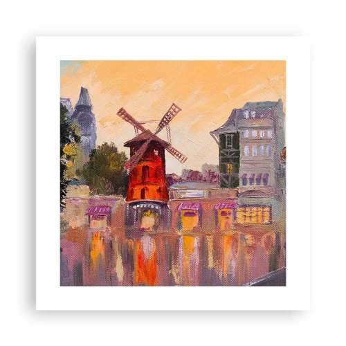 Plakát - Pařížské ikony – Moulin Rouge - 40x40 cm