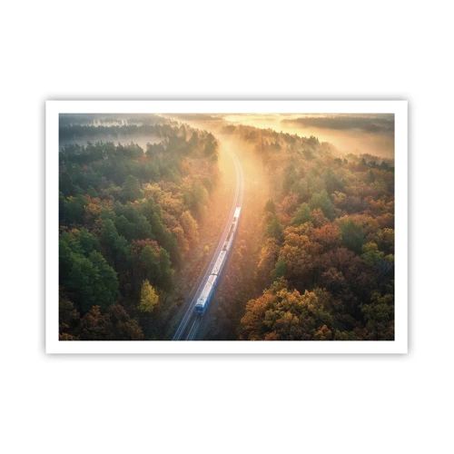 Plakát - Podzimní cesta - 100x70 cm