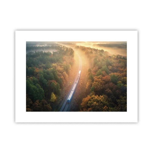 Plakát - Podzimní cesta - 40x30 cm
