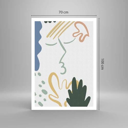 Plakát - Polibek květin - 70x100 cm