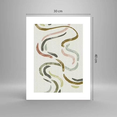 Plakát - Radostný tanec abstrakce - 30x40 cm