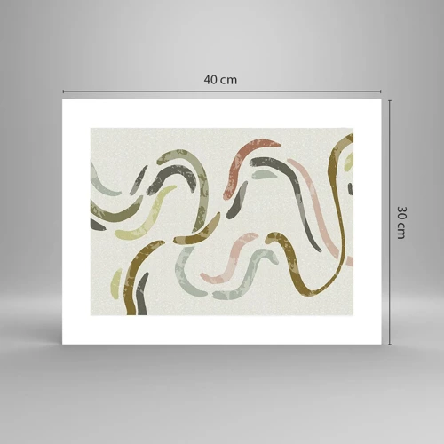 Plakát - Radostný tanec abstrakce - 40x30 cm