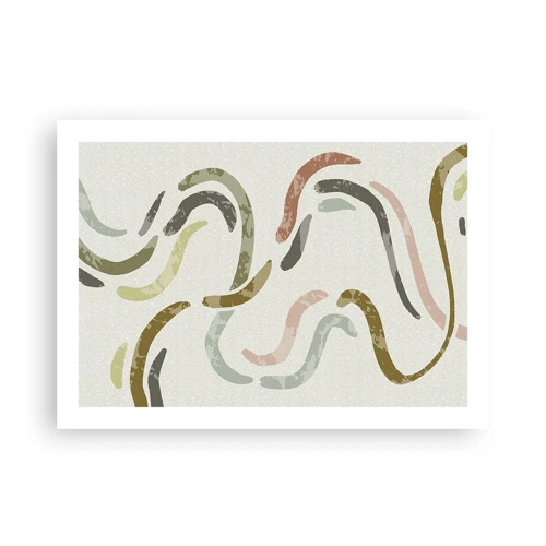 Plakát - Radostný tanec abstrakce - 70x50 cm