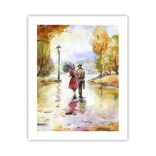 Plakát - Romantický podzim v parku - 40x50 cm