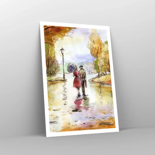 Plakát - Romantický podzim v parku - 70x100 cm