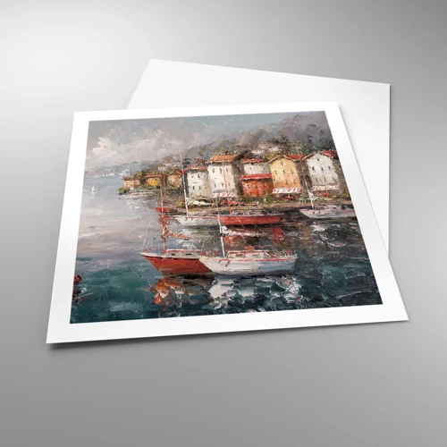 Plakát - Romantický přístav - 60x60 cm
