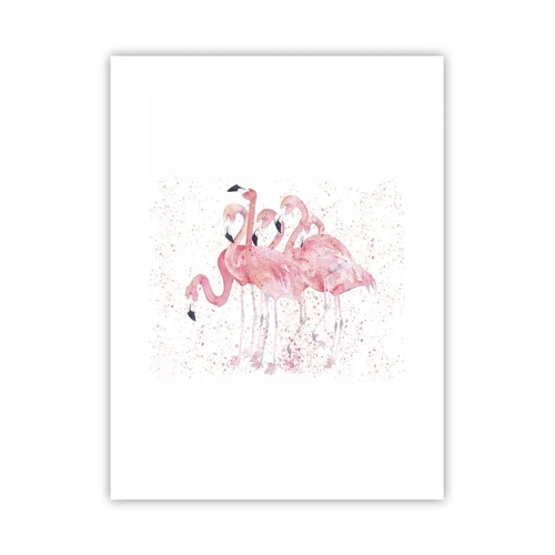Plakát - Růžový ansámbl - 30x40 cm