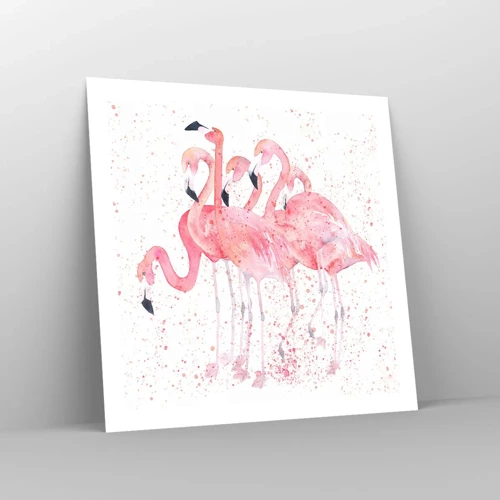 Plakát - Růžový ansámbl - 60x60 cm