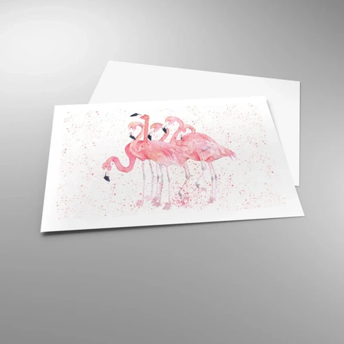 Plakát - Růžový ansámbl - 70x50 cm