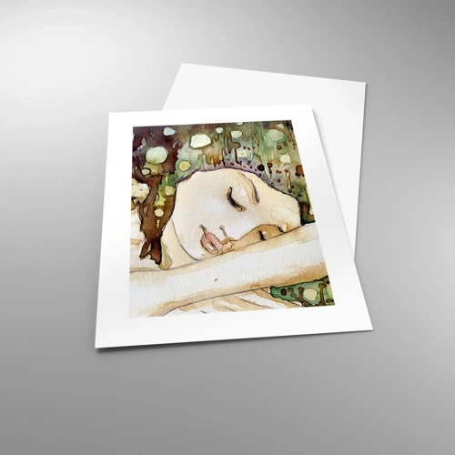 Plakát - Smaragdově-fialový sen - 30x40 cm