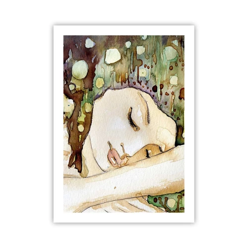 Plakát - Smaragdově-fialový sen - 50x70 cm