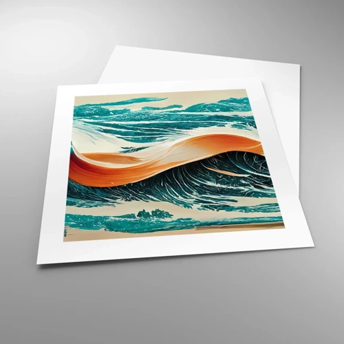 Plakát - Surfařův sen - 40x40 cm