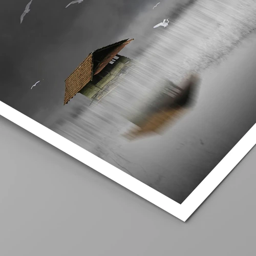 Plakát - Úkryt před deštěm - 50x50 cm