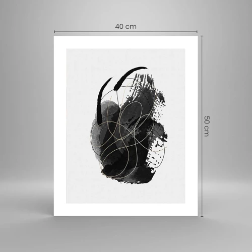 Plakát - Upletené z černé - 40x50 cm