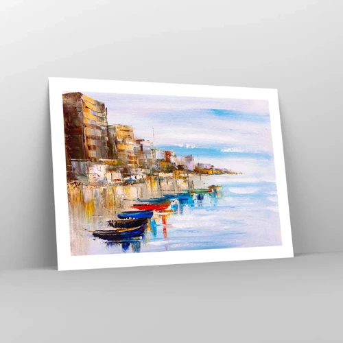 Plakát - Vícebarevný městský přístav - 70x50 cm