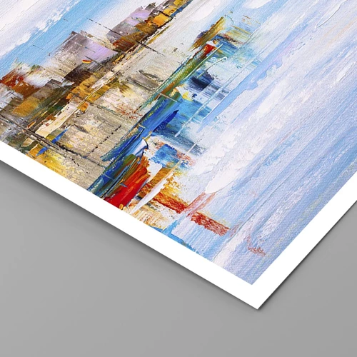 Plakát - Vícebarevný městský přístav - 70x50 cm