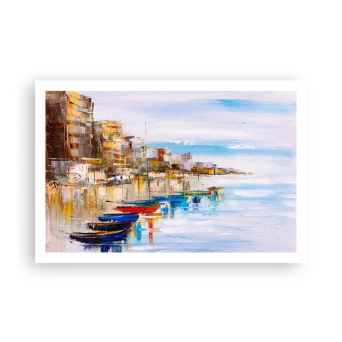 Plakát - Vícebarevný městský přístav - 91x61 cm