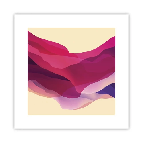 Plakát - Vlny fialové - 30x30 cm
