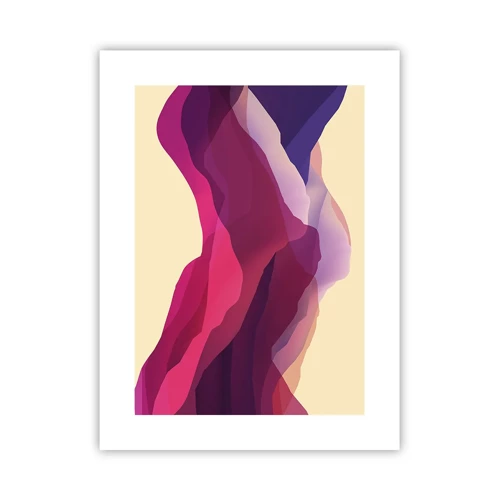 Plakát - Vlny fialové - 30x40 cm