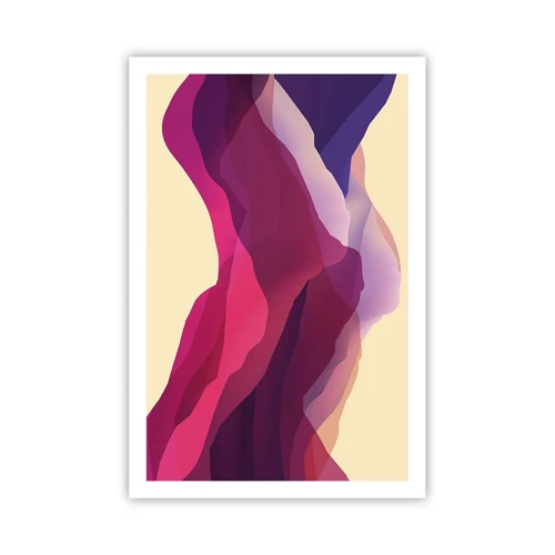 Plakát - Vlny fialové - 61x91 cm
