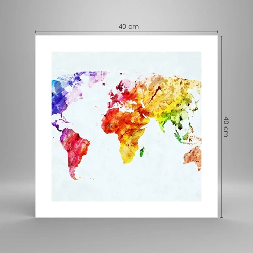 Plakát - Všechny barvy světa - 40x40 cm