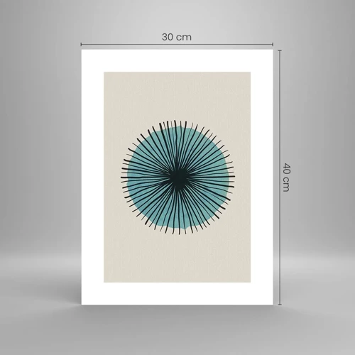 Plakát - Zářící modrá - 30x40 cm