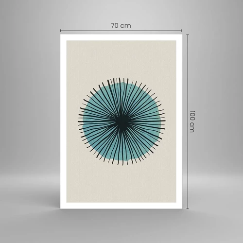 Plakát - Zářící modrá - 70x100 cm