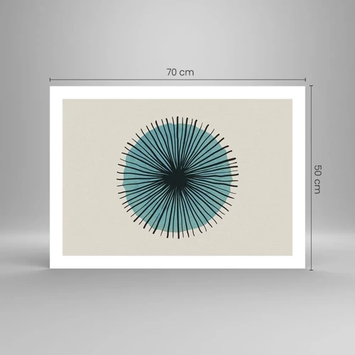 Plakát - Zářící modrá - 70x50 cm