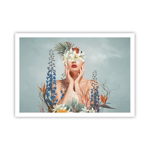 Plakát - Žena – květina - 100x70 cm