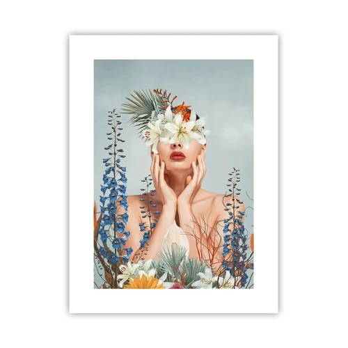 Plakát - Žena – květina - 30x40 cm