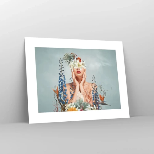 Plakát - Žena – květina - 40x30 cm