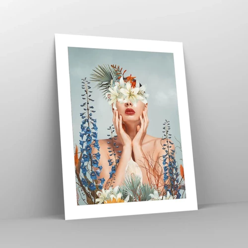 Plakát - Žena – květina - 40x50 cm