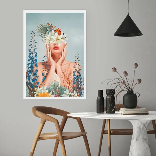 Plakát - Žena – květina - 50x70 cm