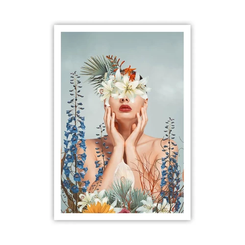 Plakát - Žena – květina - 70x100 cm