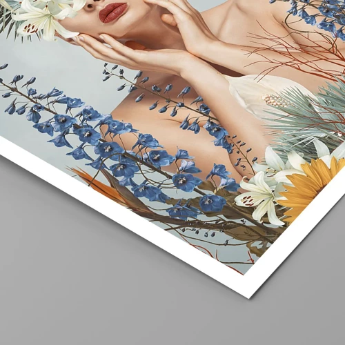 Plakát - Žena – květina - 91x61 cm