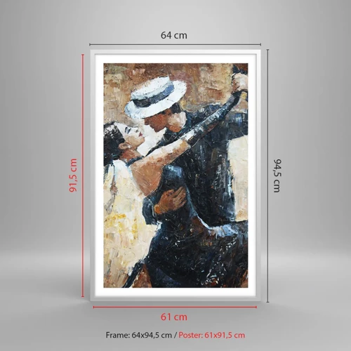 Plakát v bílém rámu - A la Rudolf Valentino - 61x91 cm