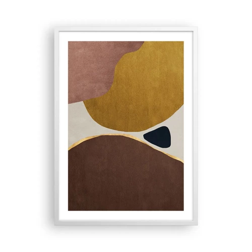 Plakát v bílém rámu - Abstrakce – místo v prostoru - 50x70 cm