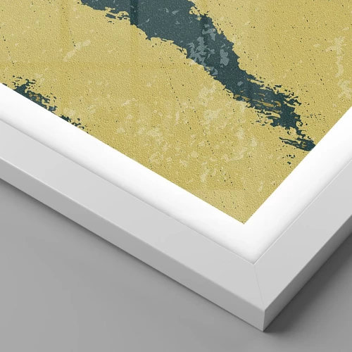 Plakát v bílém rámu - Abstrakce – zpomalený pohyb - 60x60 cm